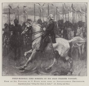 Kenttämarsalkka Lord Roberts arabilaturissaan Vonolet tekijältä Charles Wellington Furse